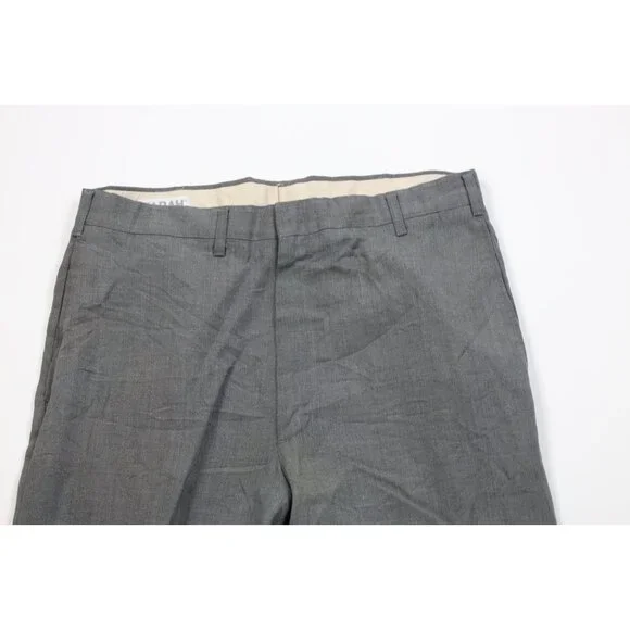 Vintage 60s 70s Streetwear Mens 32x28 Lightweight Wool Knit Chino Pants Gray USA